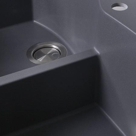 Nantucket Sinks 60/40 Double Bowl Dual-mount Granite Composite Titanium PR6040-TI